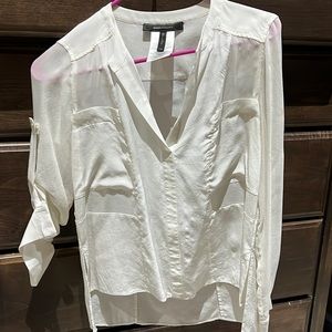 BCBG MAXAZRIA WHITE blouse